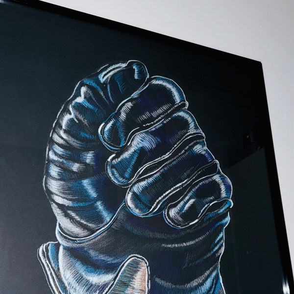 Vintage Bob Holden Gloved Fist Illustration Circa 1988