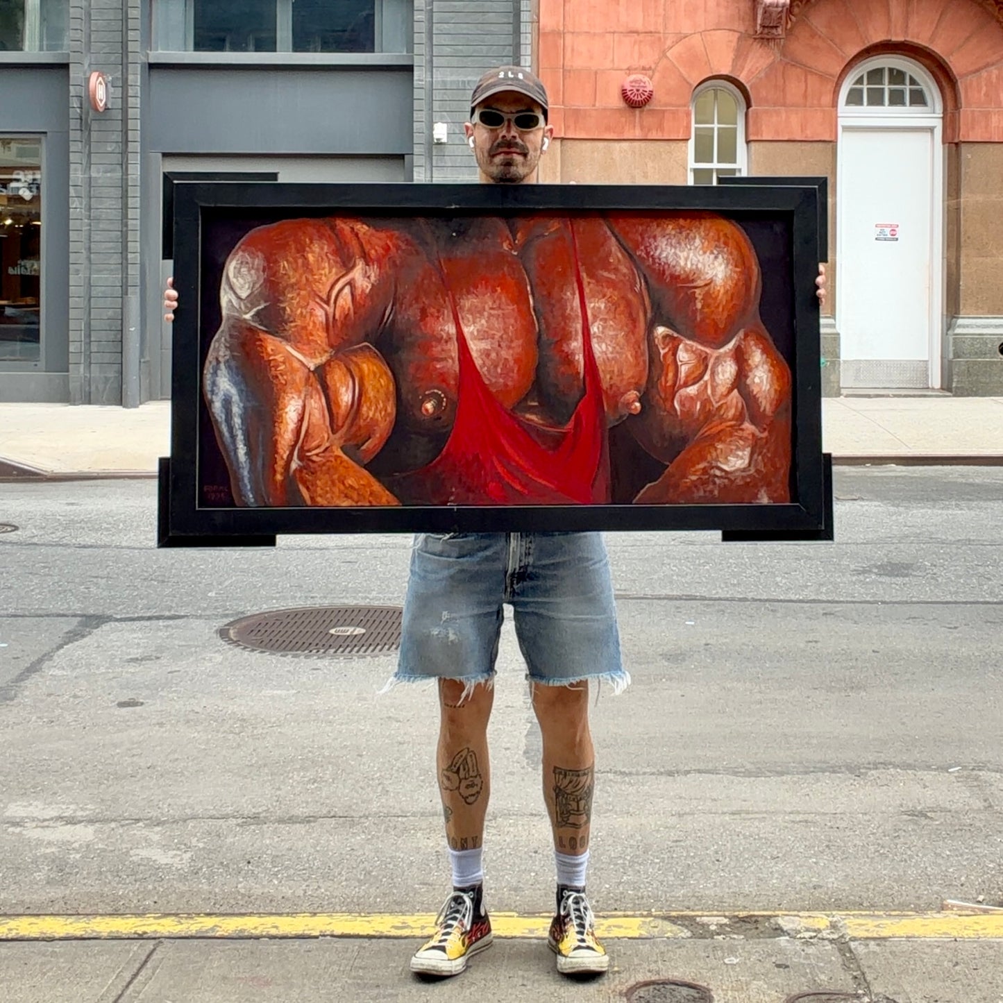 Vintage Massive Thomas Foral 'Janus' Painting 1994