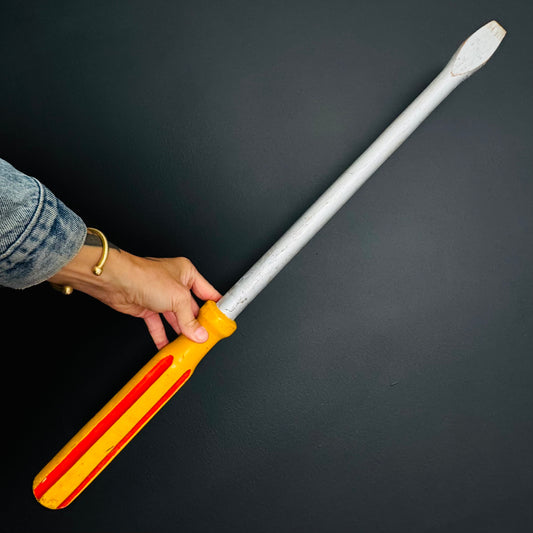 Vintage Folk Art Oversized Screwdriver