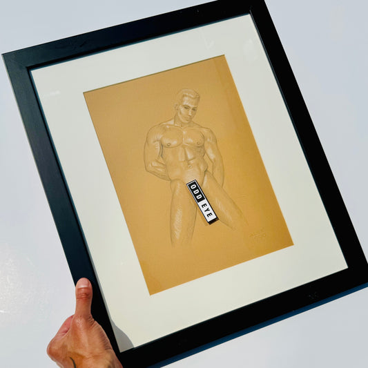 Vintage Male Nude Illustration #1 1990