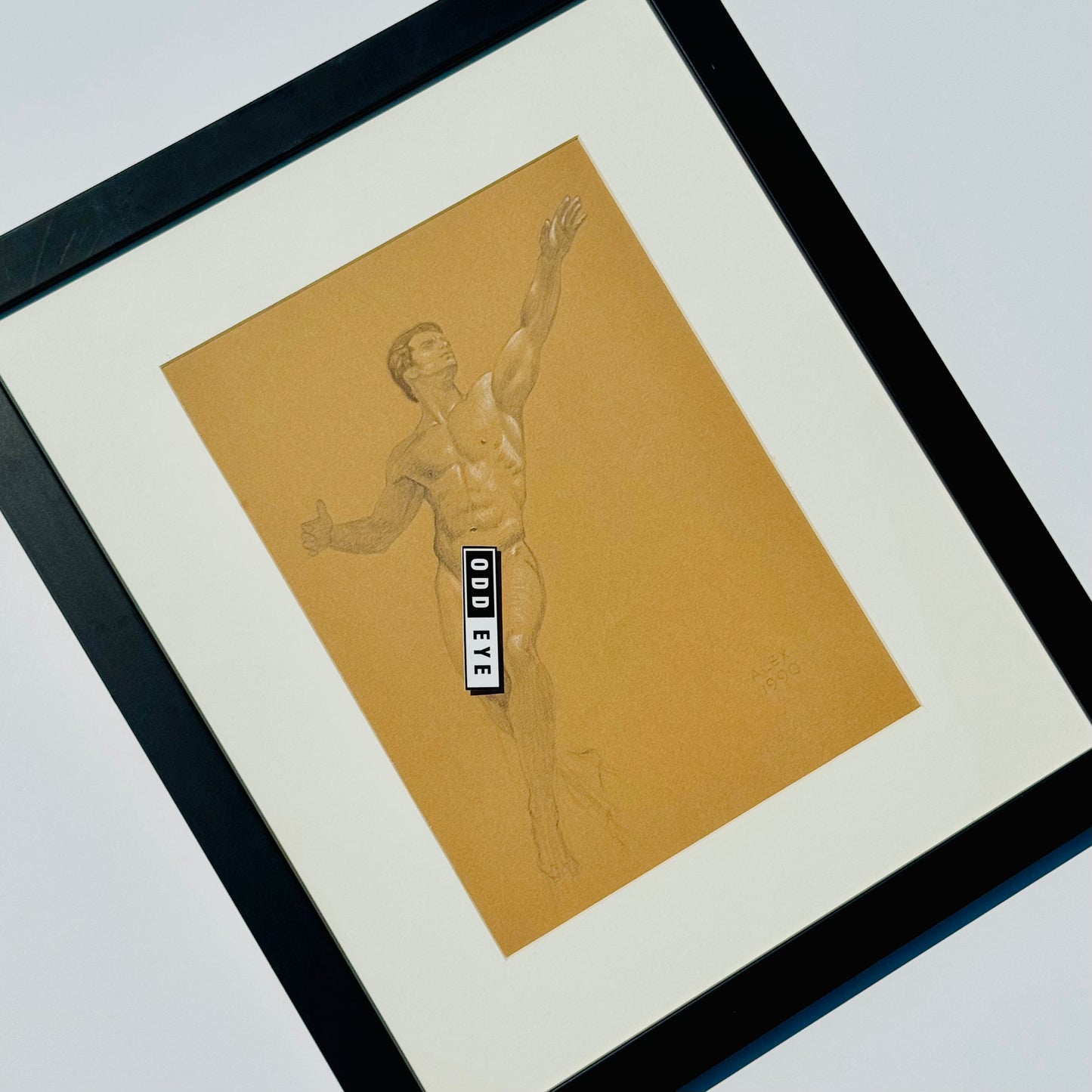 Vintage Male Nude Illustration #2 1990