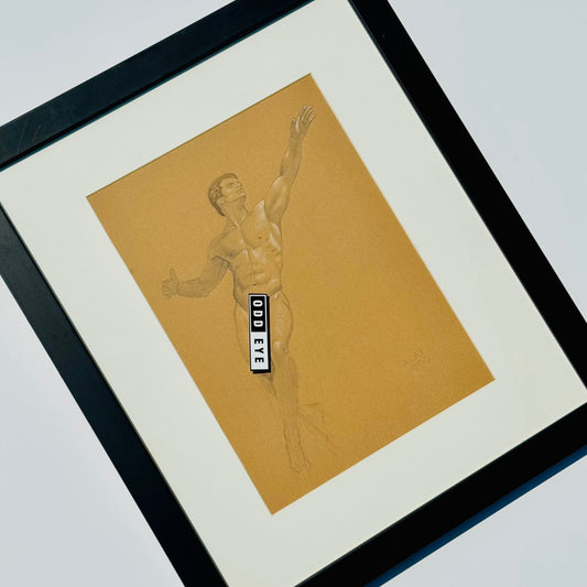 Vintage Male Nude Illustration #2 1990