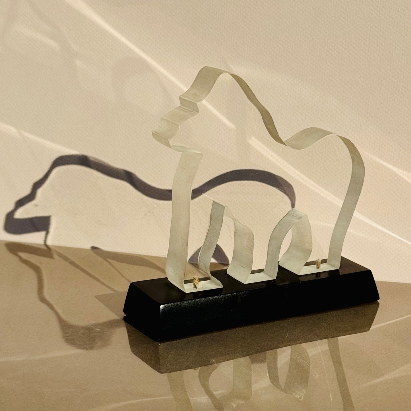 Vintage Lucite Gorilla Sculpture 1970s