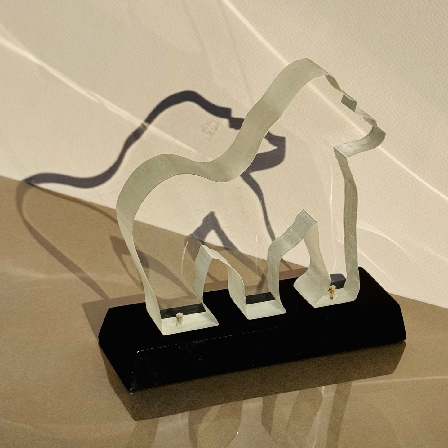 Vintage Lucite Gorilla Sculpture 1970s