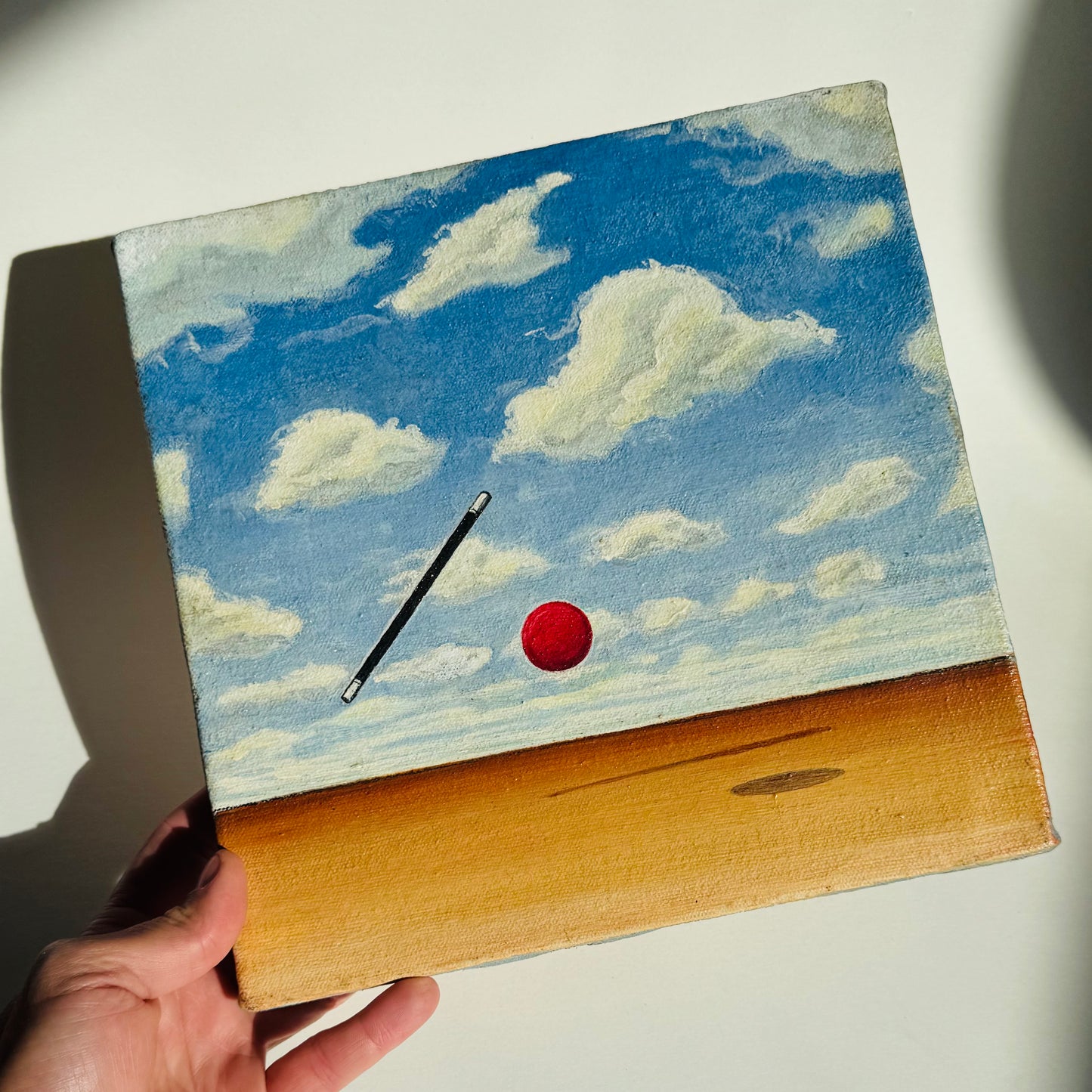 Vintage Small Surrealist Painting 1970/80s