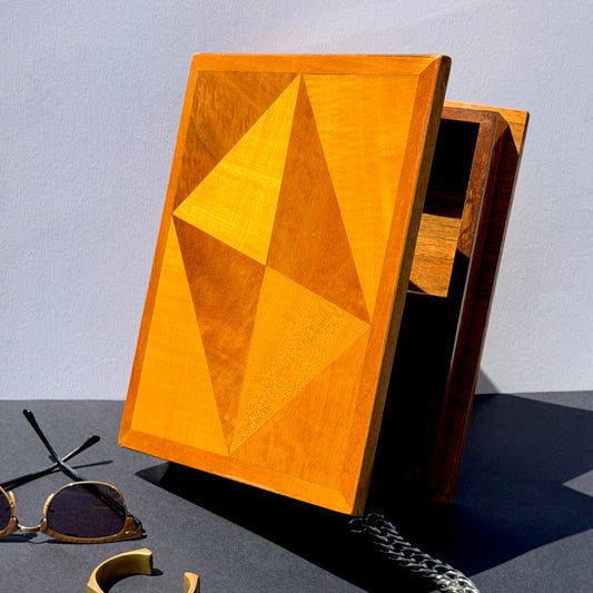Vintage Modernist Marquetry Wood Box 1940/50s