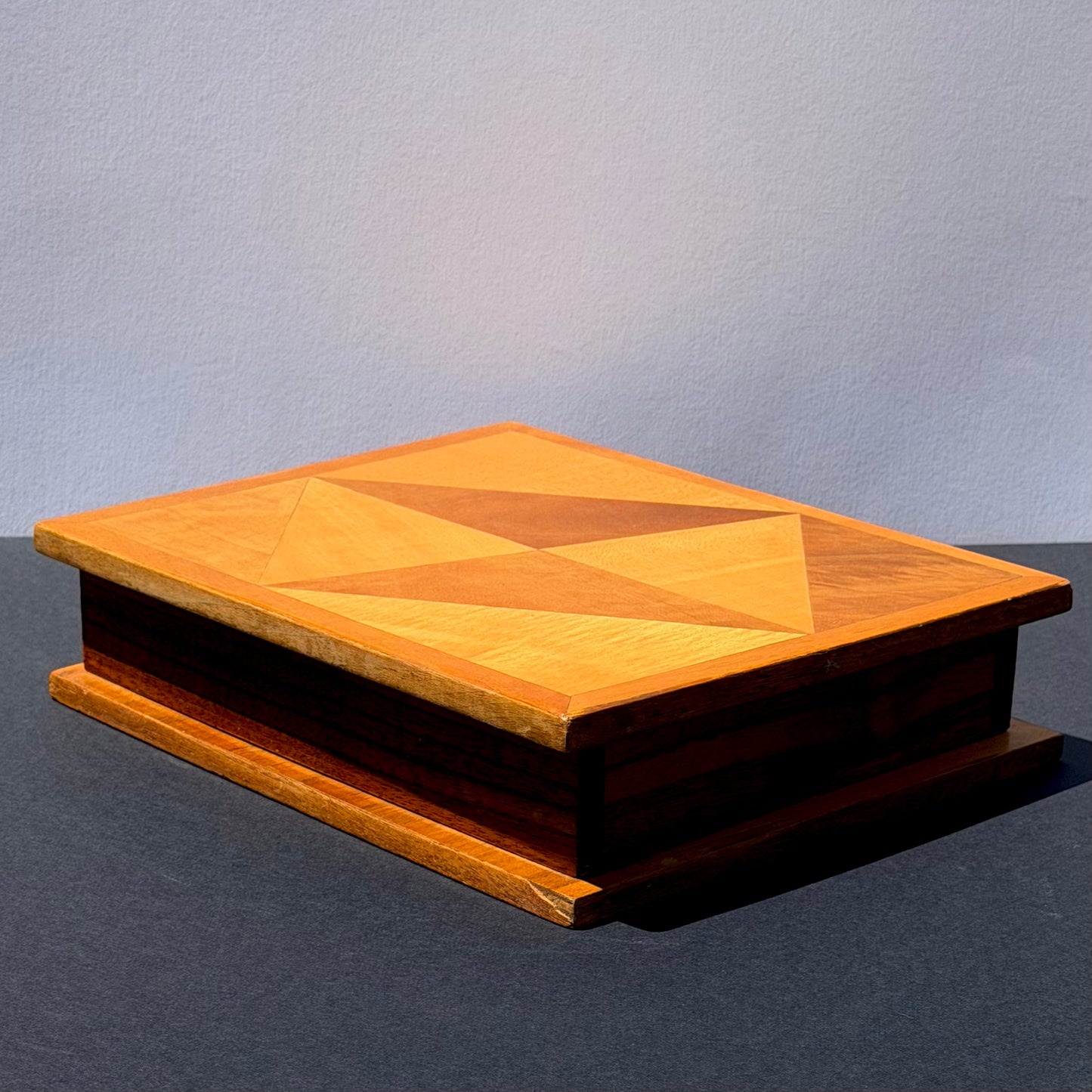 Vintage Modernist Marquetry Wood Box 1940/50s