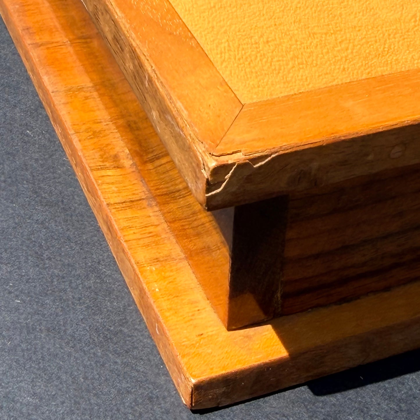 Vintage Modernist Marquetry Wood Box 1940/50s