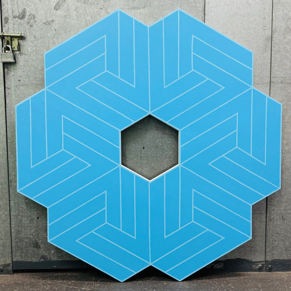 George Palethorpe XL Robins Egg Blue Hexagon Painting