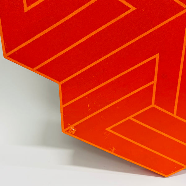 George Palethorpe XL Red Orange Hexagon Painting