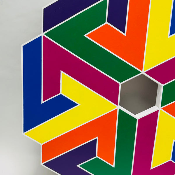 George Palethorpe Large Rainbow Hexagon Painting #2