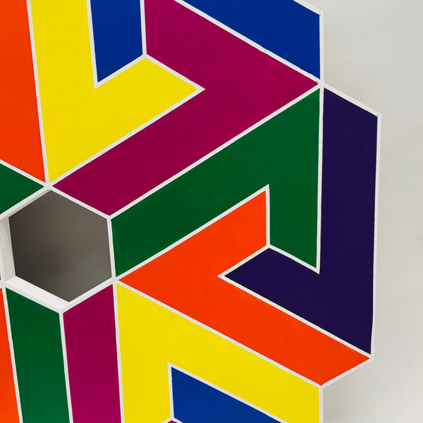 George Palethorpe Large Rainbow Hexagon Painting #2