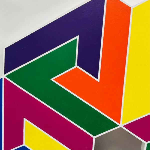 George Palethorpe Large Rainbow Hexagon Painting #2