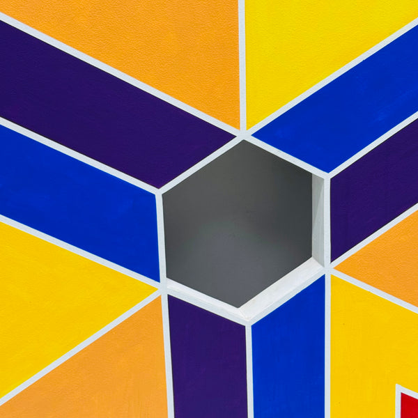 George Palethorpe Large Rainbow Hexagon Painting #1