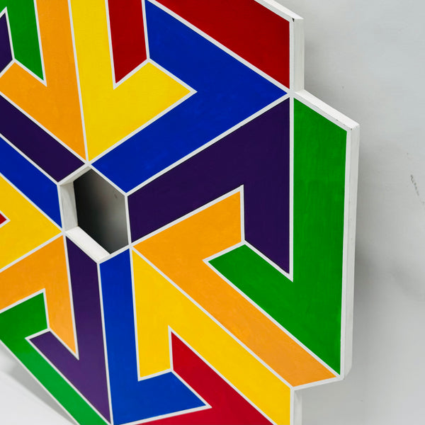 George Palethorpe Large Rainbow Hexagon Painting #1