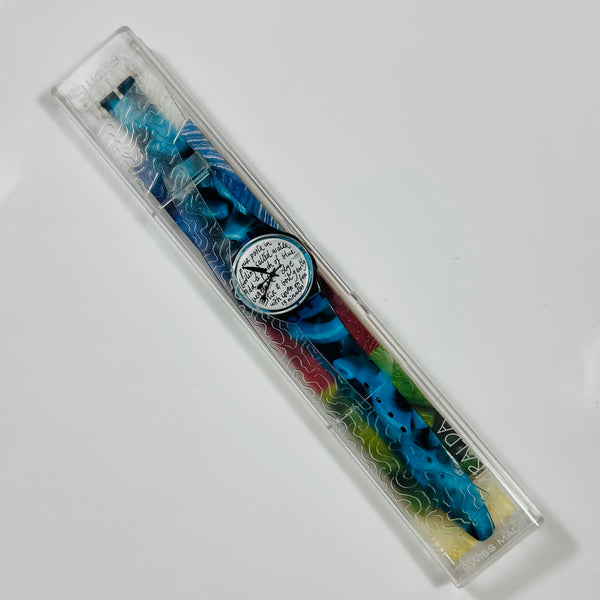 Vintage Limited Ed. Swatch 'Art-Blue Pasta' Watch 1995