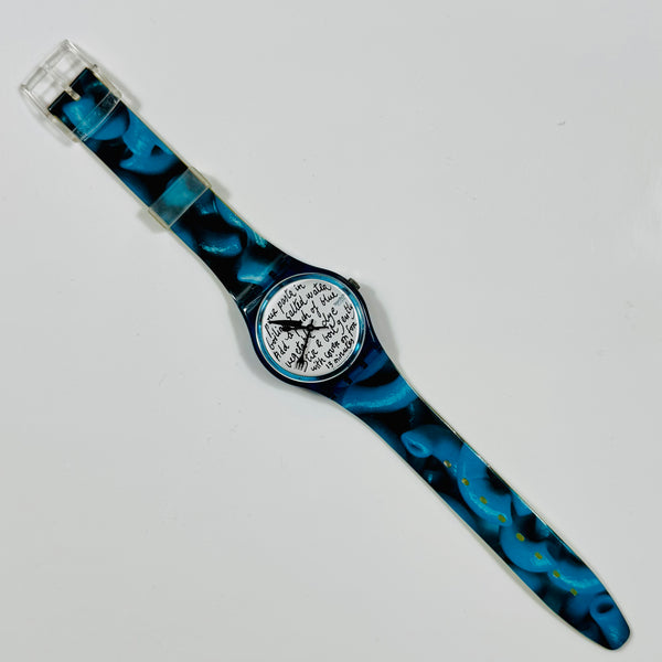 Vintage Limited Ed. Swatch 'Art-Blue Pasta' Watch 1995