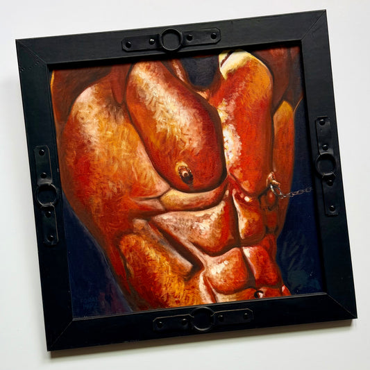 Vintage Thomas Foral Nipple Chain Painting 1992