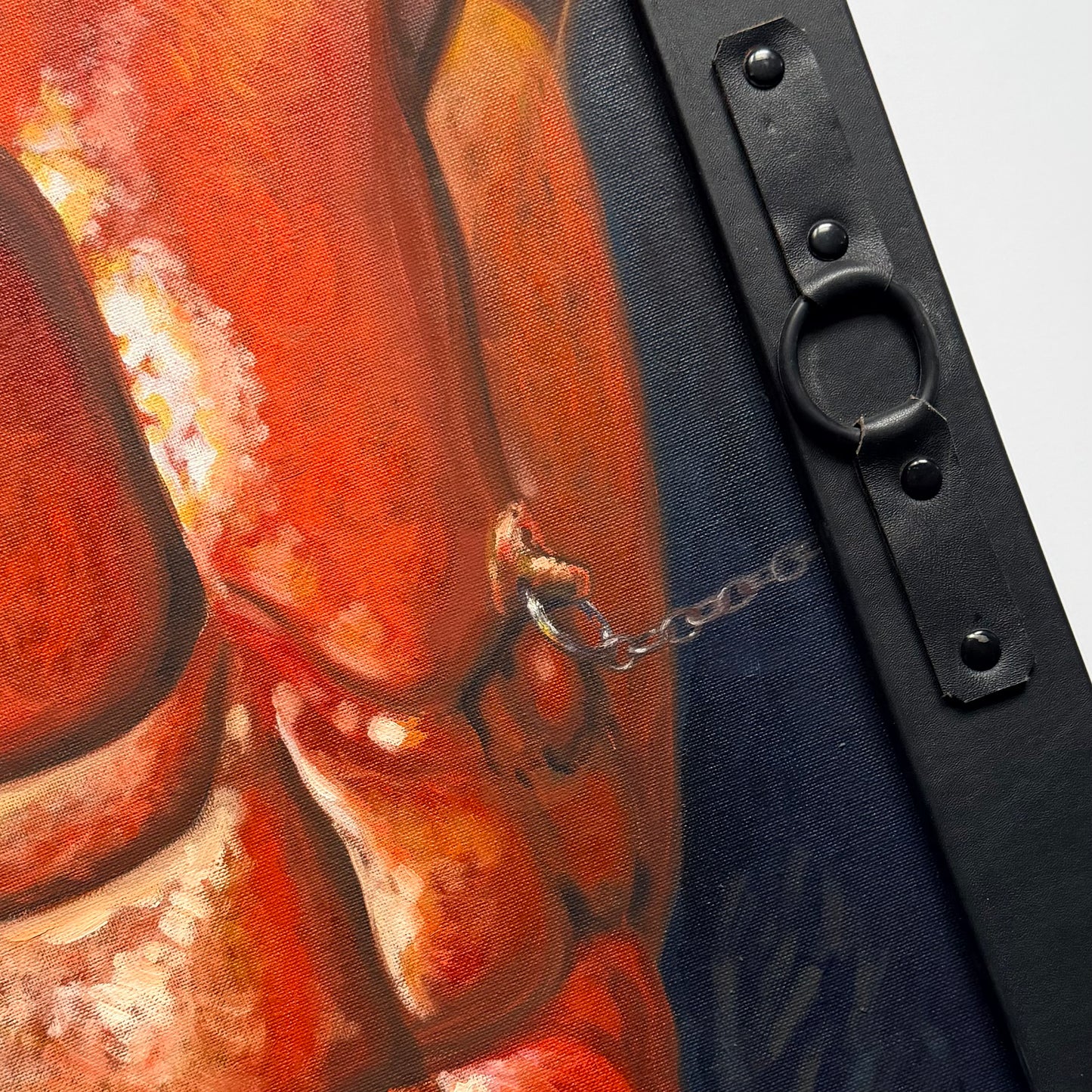 Vintage Thomas Foral Nipple Chain Painting 1992