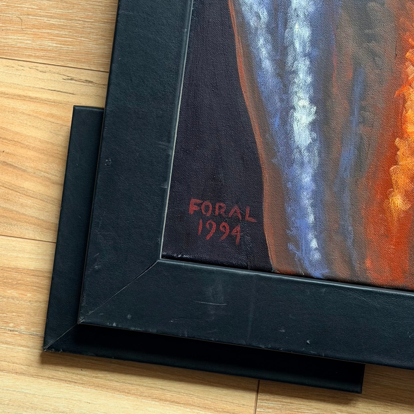 Vintage Massive Thomas Foral 'Janus' Painting 1994