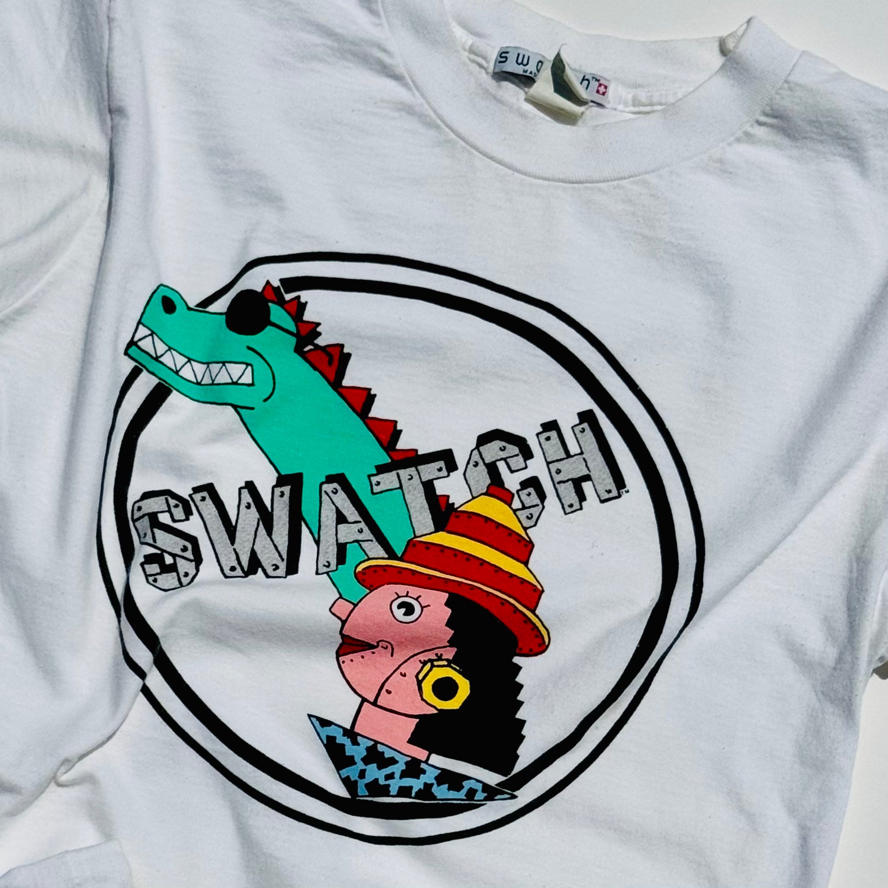 Vintage Mega Graphic Swatch Watch Tee 1990s Sz M – ODD EYE