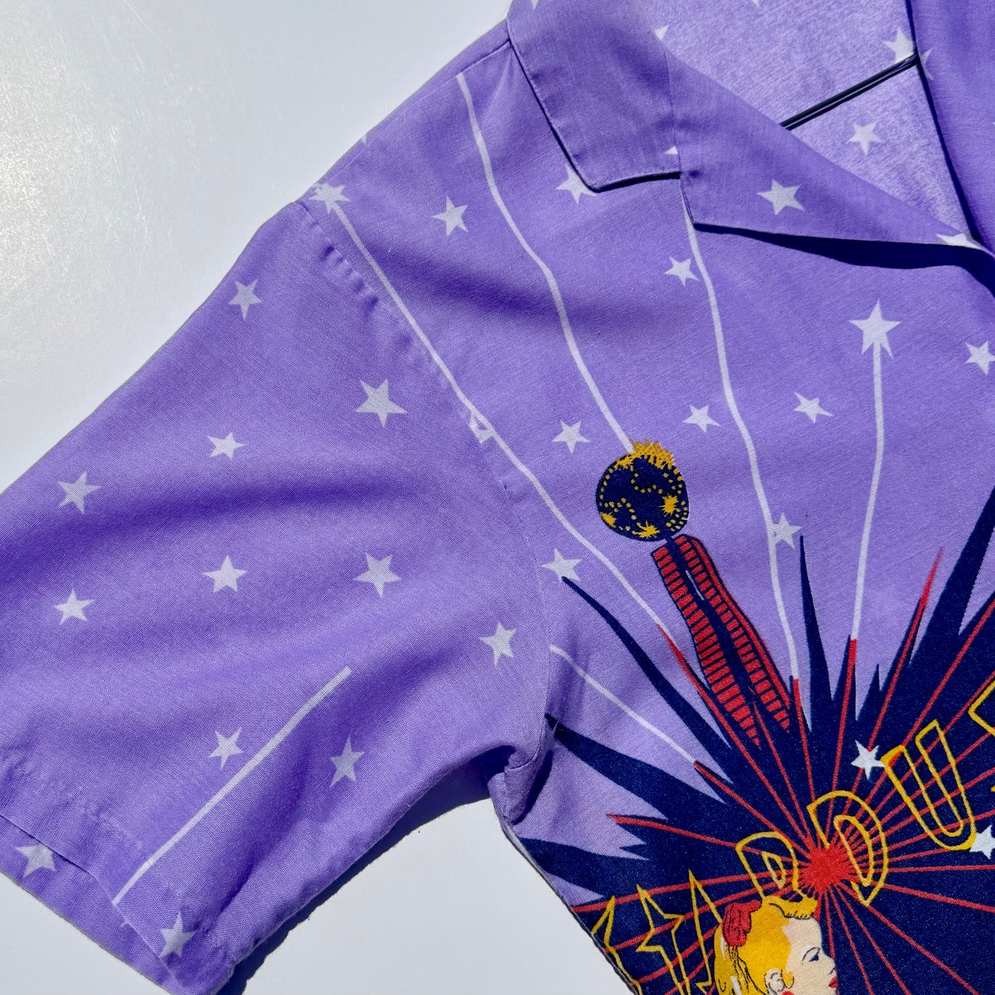Vintage Stardust Glamour Girl Button Down Shirt 1970s S/M