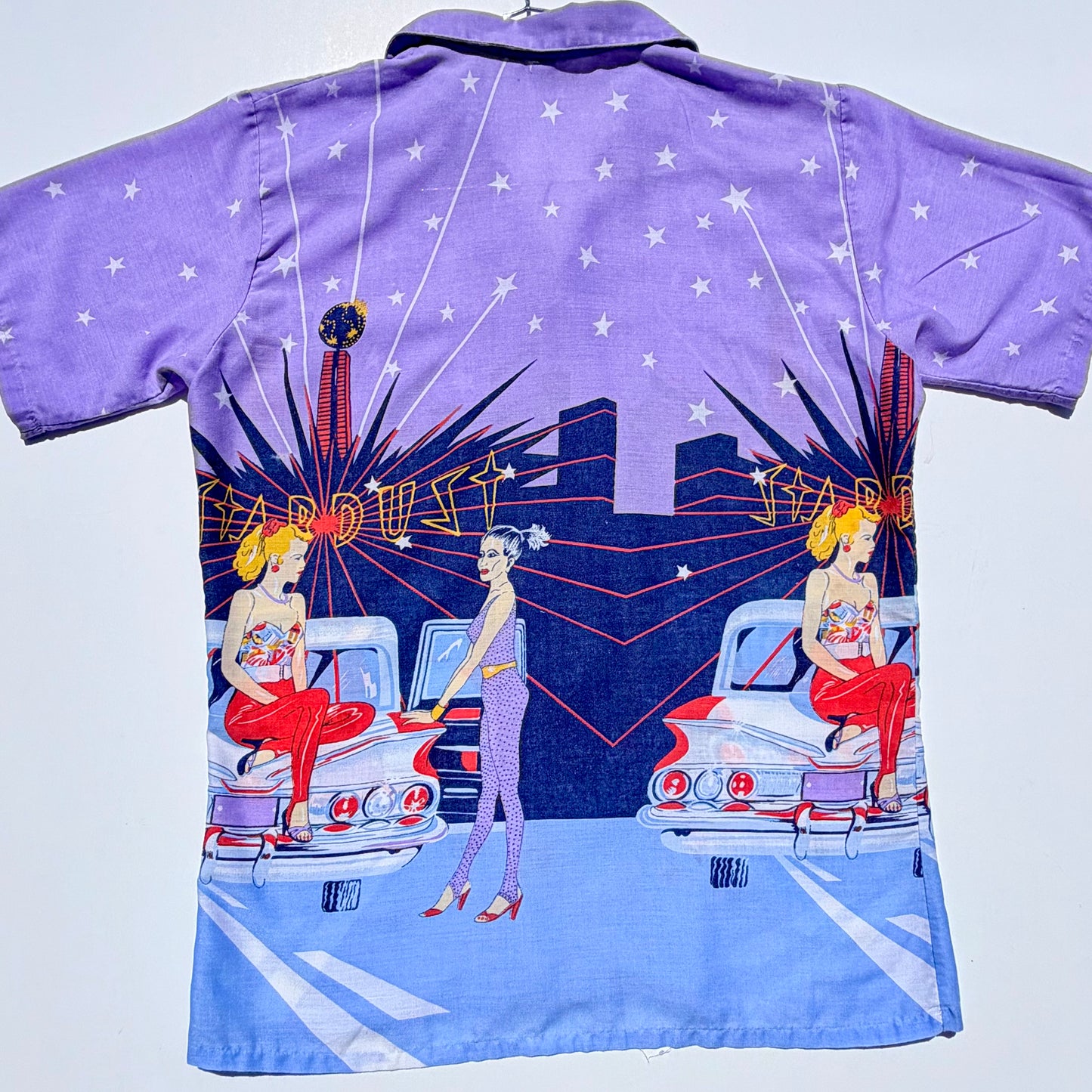Vintage Stardust Glamour Girl Button Down Shirt 1970s S/M