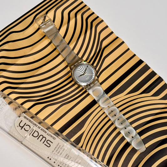 Vintage Victor Vasarely 'Keret' Limited Artist Edition Swatch Watch 1996