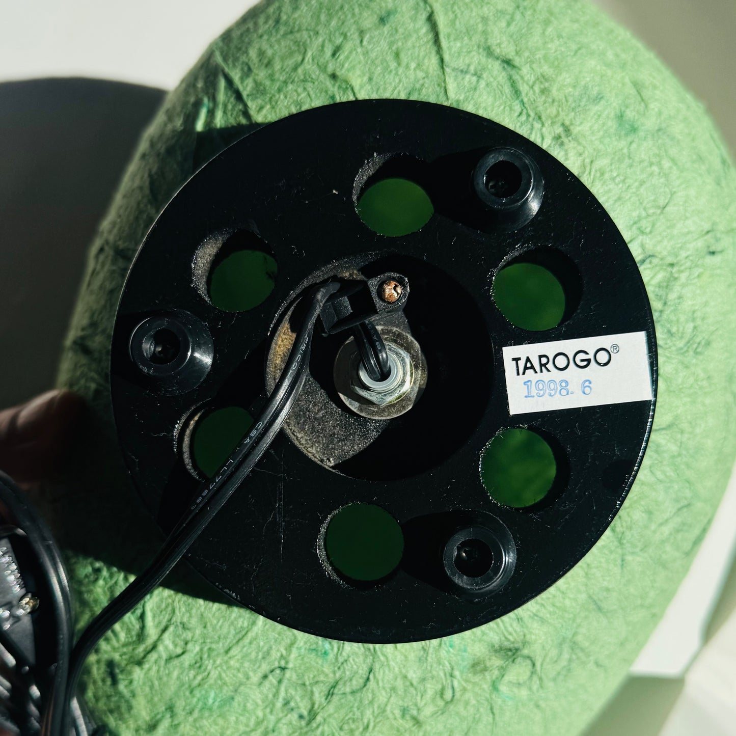 Vintage Oyasumi Tarago Green Biomorphic Lamps