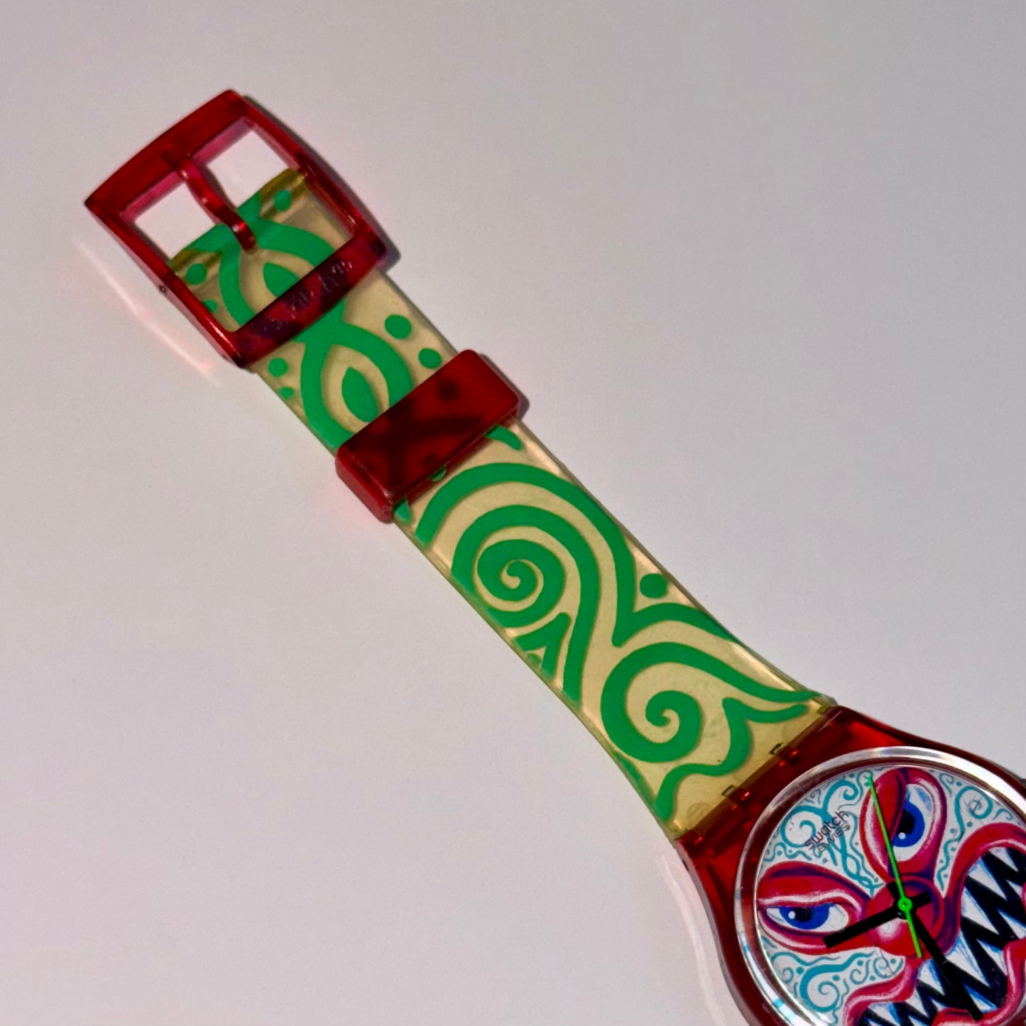 Vintage Kenny Scharf 'Monster Time' Limited Edition Swatch Watch 1994