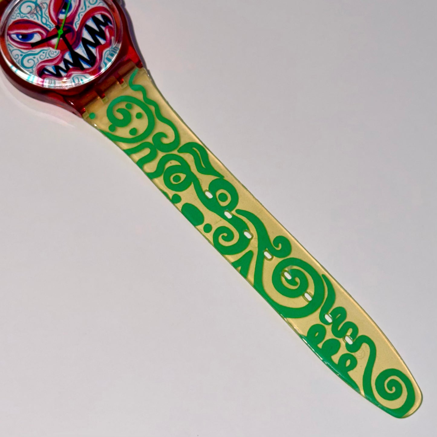 Vintage Kenny Scharf 'Monster Time' Limited Edition Swatch Watch 1994