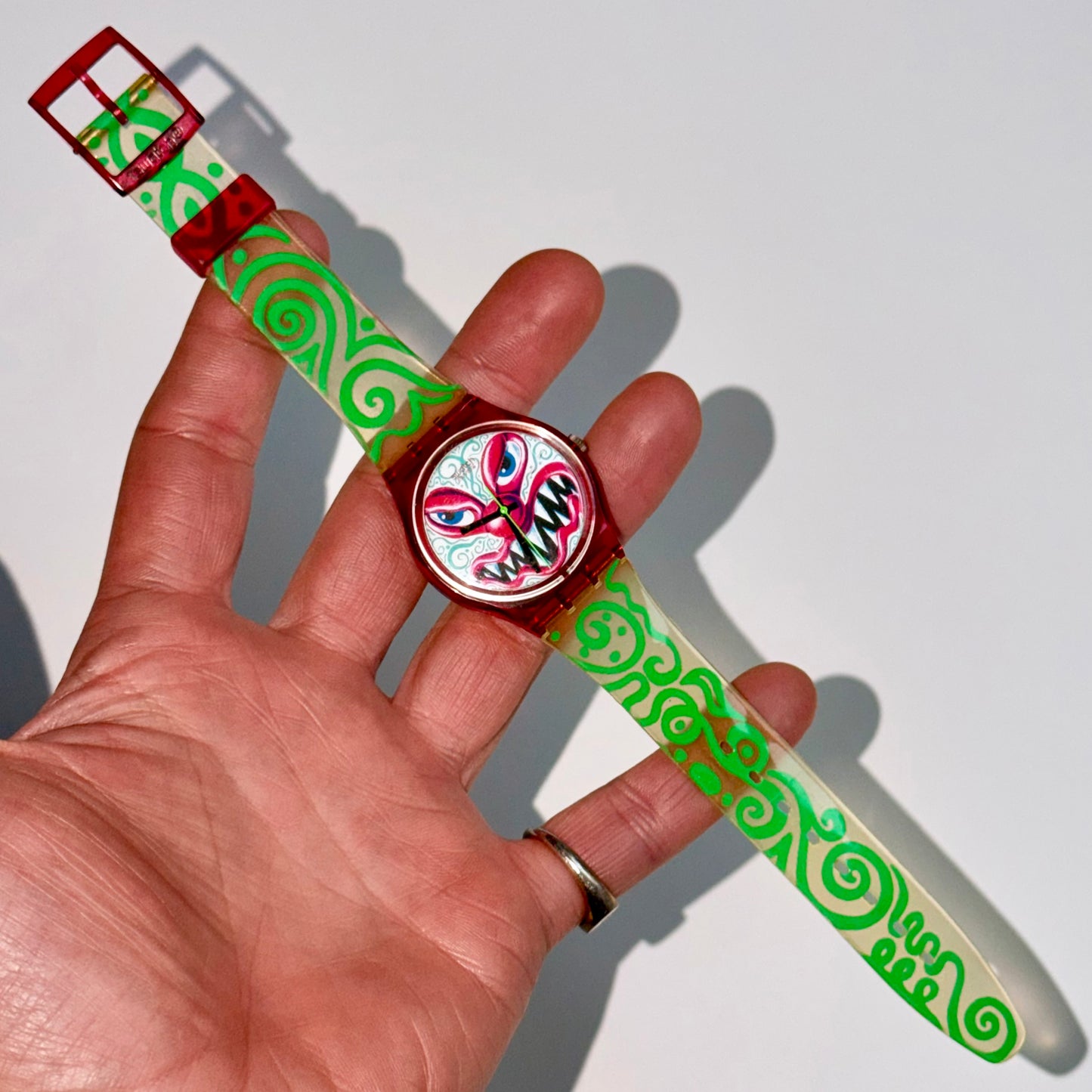 Vintage Kenny Scharf 'Monster Time' Limited Edition Swatch Watch 1994