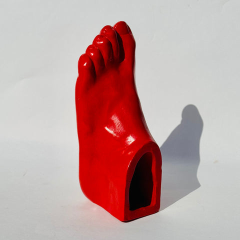 Vintage Pop Art Foot Vase / Pencil Cup