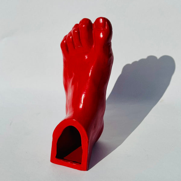 Vintage Pop Art Foot Vase / Pencil Cup