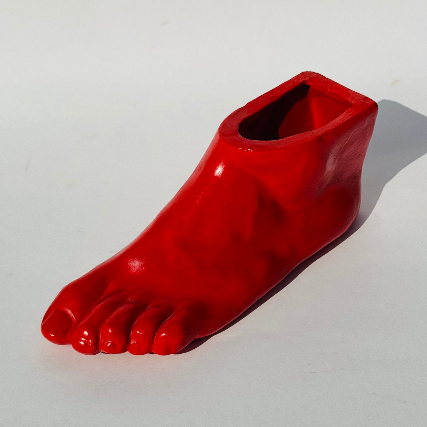 Vintage Pop Art Foot Vase / Pencil Cup