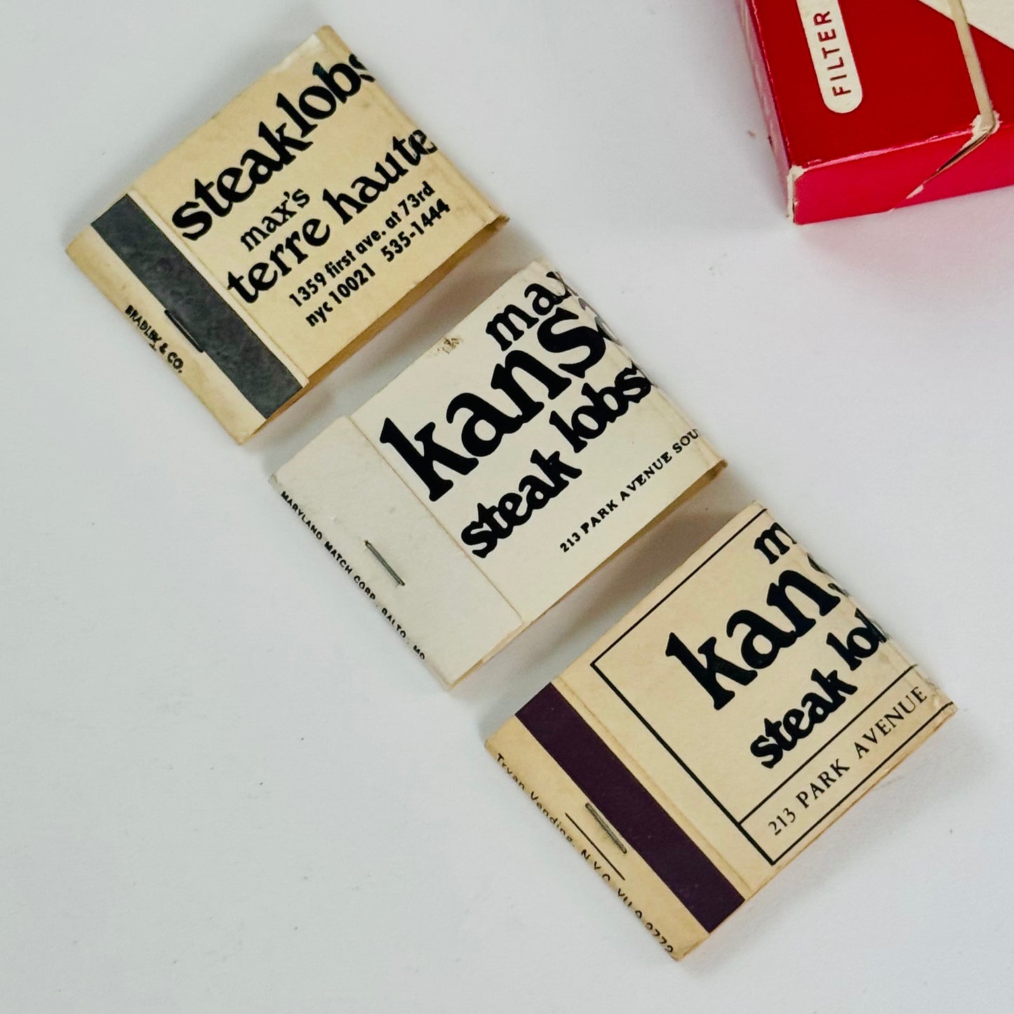 Scarce Max's Kansas City Matchbooks Circa 1970s