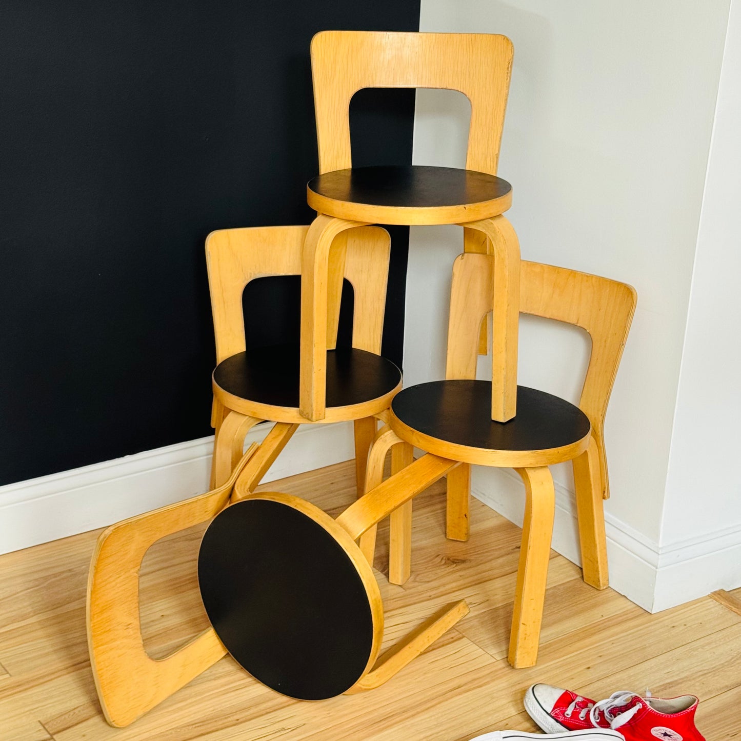 Vintage Aalto N65 Childrens Chairs Pair 1950/60s