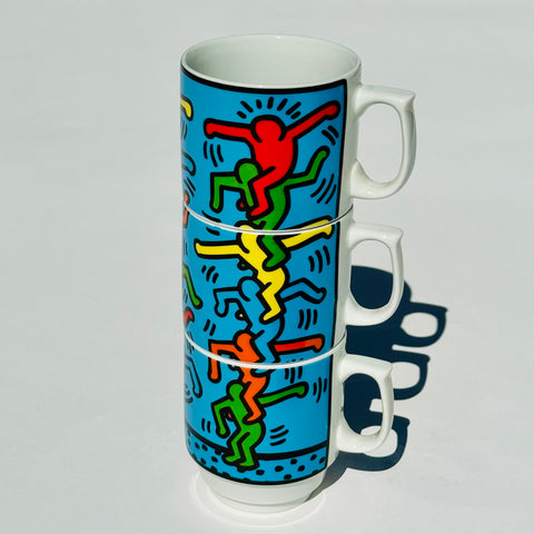 Vintage Keith Haring Stack Mugs 1990s