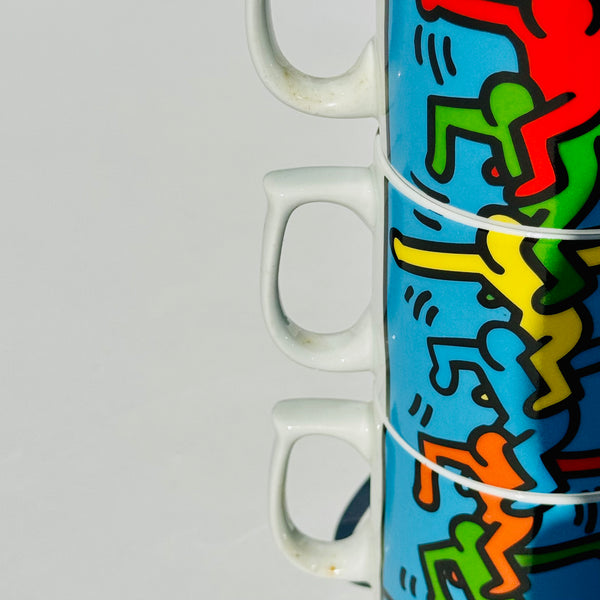 Vintage Keith Haring Stack Mugs 1990s