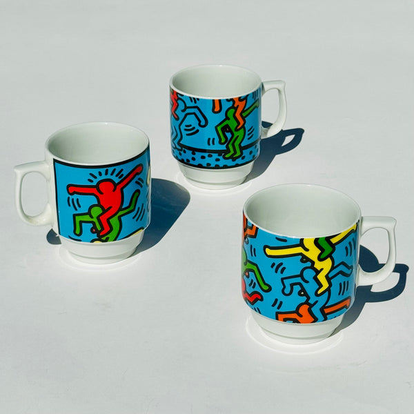 Vintage Keith Haring Stack Mugs 1990s