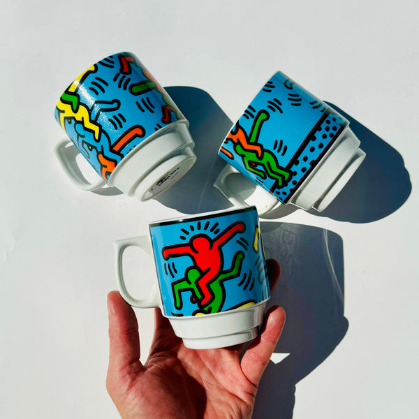 Vintage Keith Haring Stack Mugs 1990s