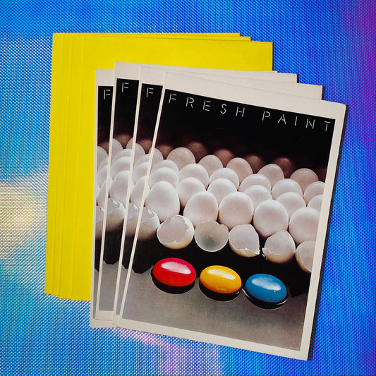 Deadstock Julius Friedman 'Fresh Paint' blank cards 1980 s/4
