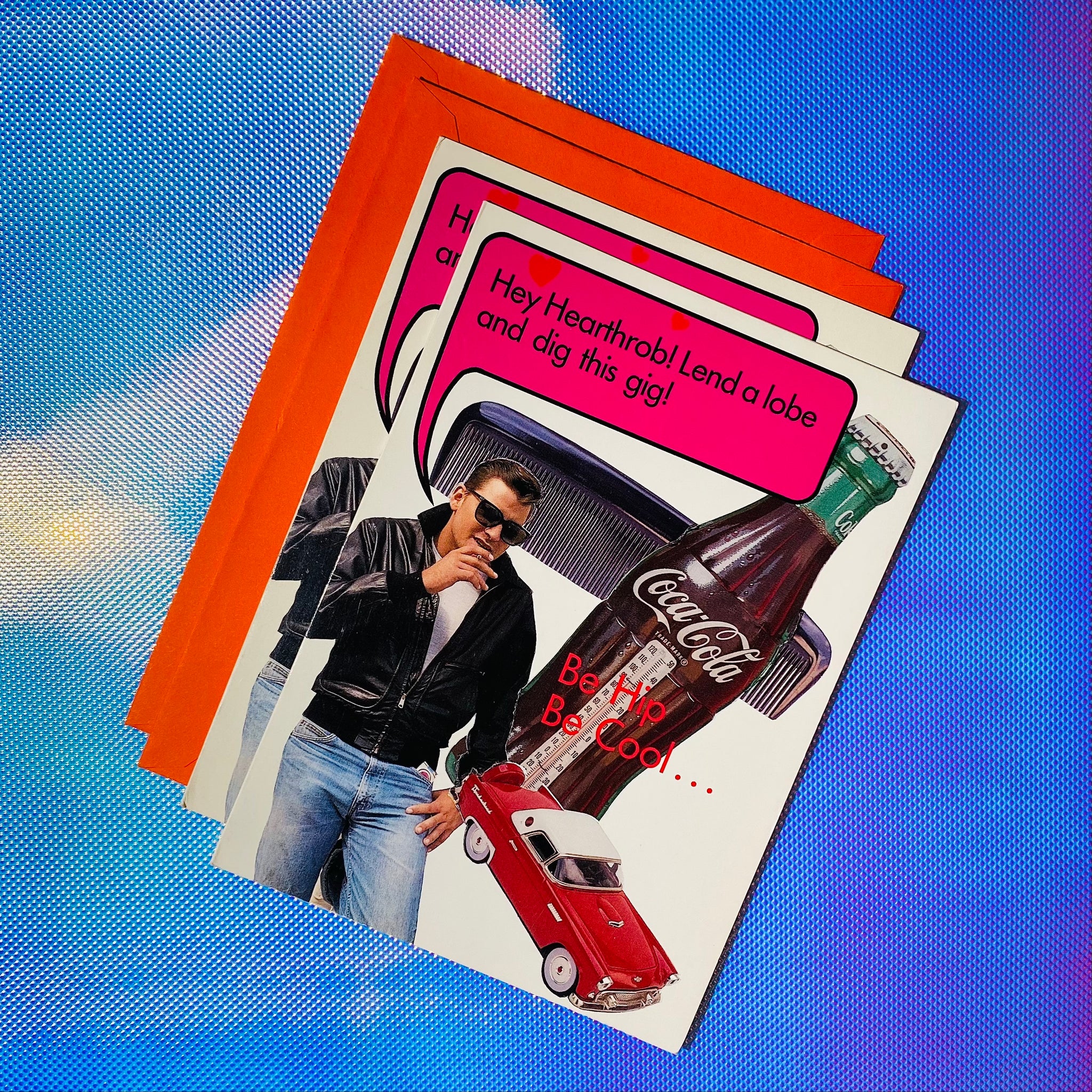 Deadstock Aquavision 'Greaser / Be Mine' Cards 1985 s/2