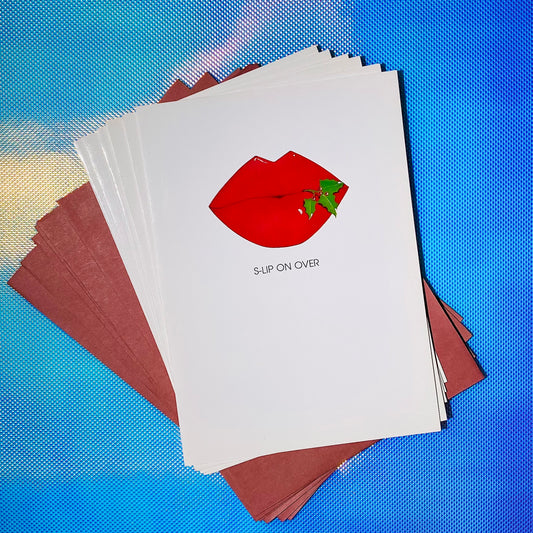 Deadstock 'S-Lip On Over' Holiday Invites 1979 s/6