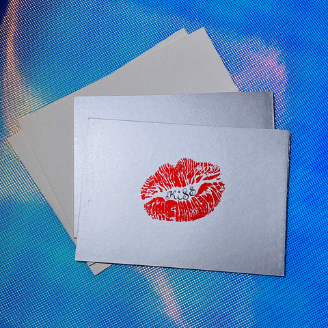 Deadstock Metallic 'Kiss My Ass Please' XL Tri-fold Cards s/2