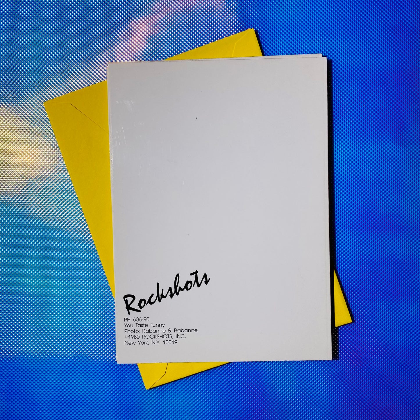 Deadstock Rabanne & Rabanne 'You Taste Funny' Cards s/5