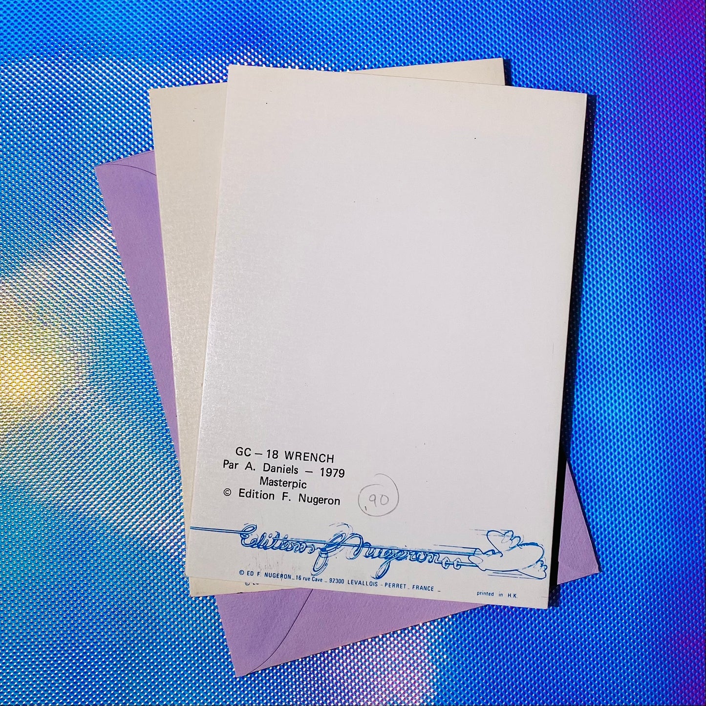 Deadstock A. Daniels 'Wrench' Blank Card s/2