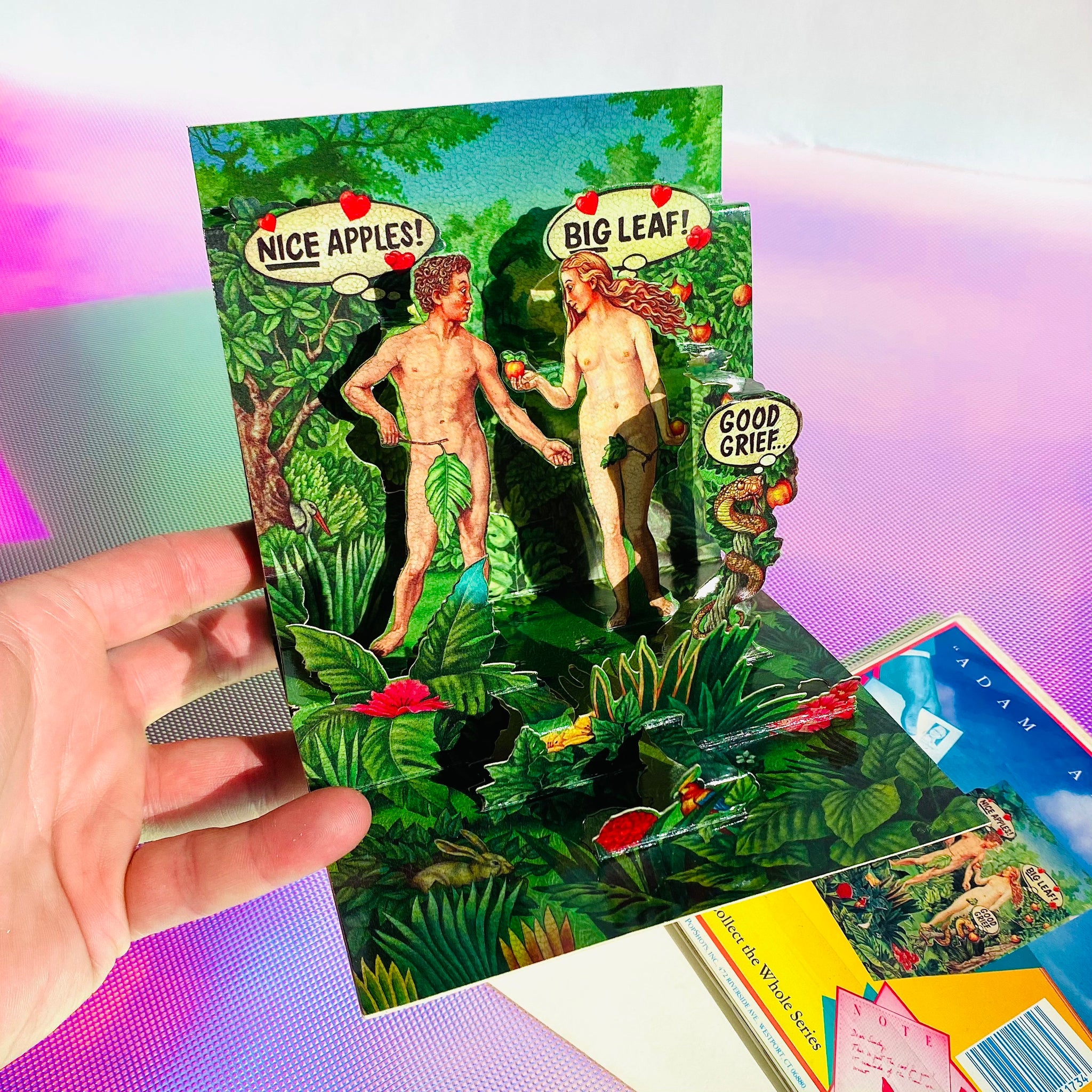 Deadstock Pop Shots 3D Naughty Adam & Eve Card