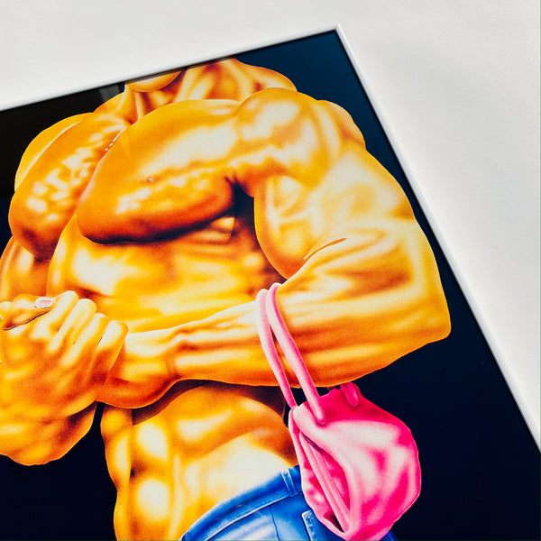 Limited Ed. MUSCLE PURSE Framed Print