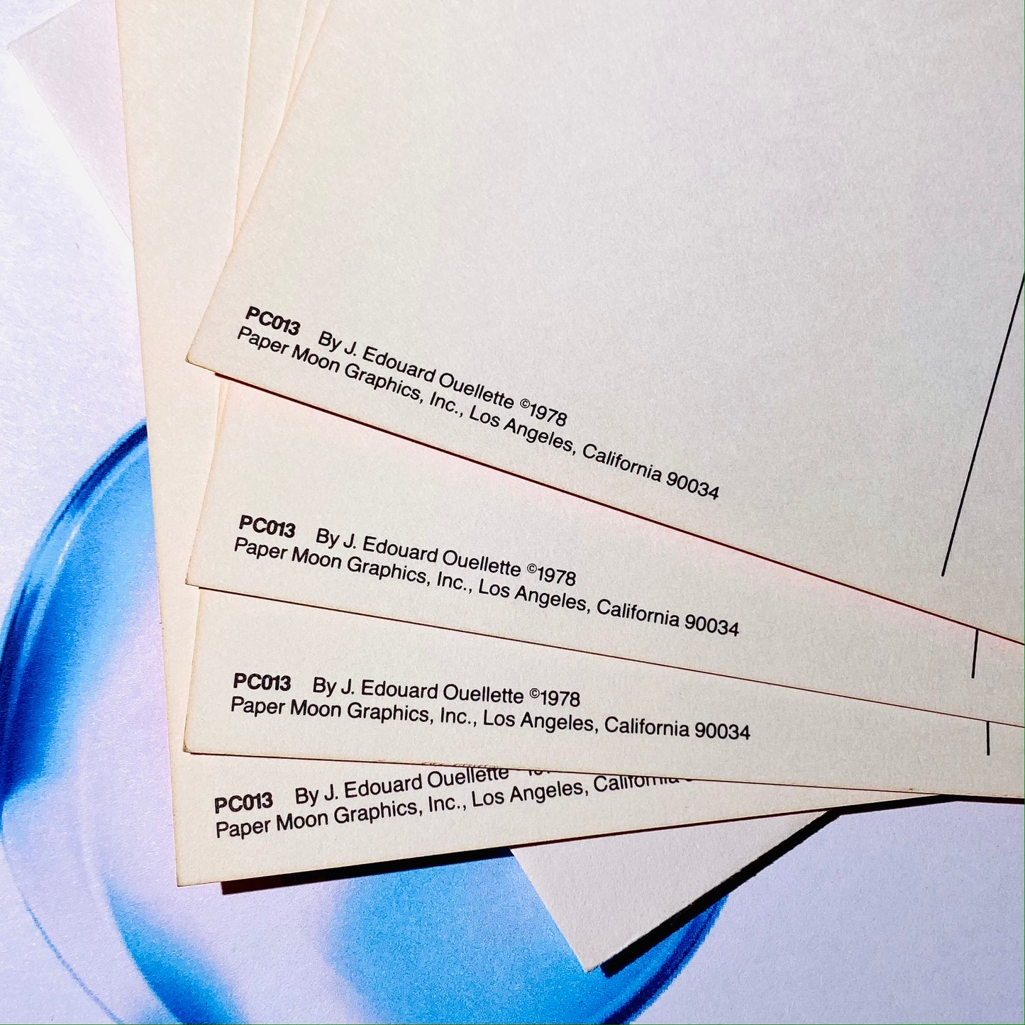 Deadstock J. Edouard Ouellette 'Denim Booty' Postcards s/4